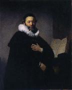 REMBRANDT Harmenszoon van Rijn Portrait of Johannes Wtenbogaert oil painting reproduction